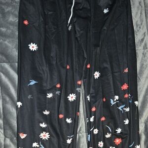 Floral Black Lounge Pants